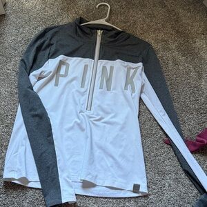 Victoria's Secret Pink and Gray Long Sleeve Top